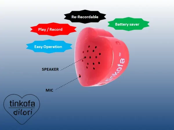 tinkofa dilori heart shape audio voice recorder