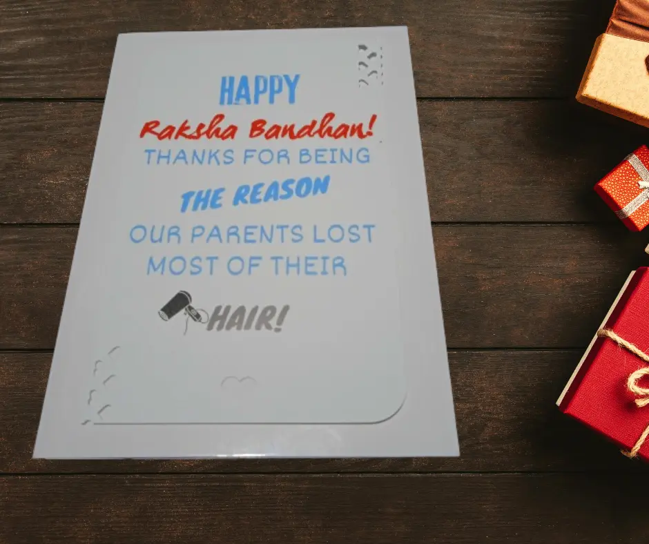 Unique personalized rakhi greetings card